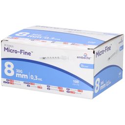 Microfine-insulinespuit 0,3 ml 30 g 8 mm 100