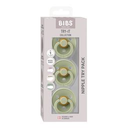 BIBS Tétines Try It Set 3 Pièces - Sage