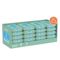 Naïf Plastic Free Water Wipes 16 pack