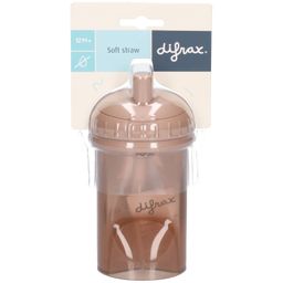 Difrax Gobelet à paille anti fuites Mocha- 250 ml