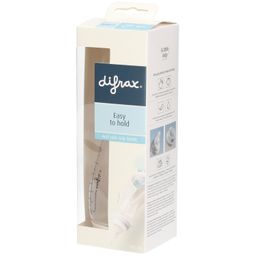 Difrax Anti-koliekfles met handvatten Natural - 240 ml