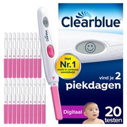 Clearblue Ovulatietest Digitaal kit | 1 digitale houder en 20 testen