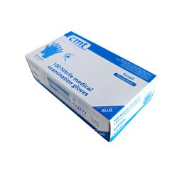 CMT Handschoenen Nitril Blauw Poedervrij Small