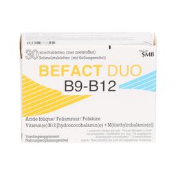 Befact® Duo | Vitamines B9 + B12 | Vermoeidheid, zenuwstelsel & psychologische functies