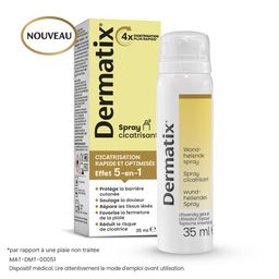 Dermatix Spray Cicatrisant | Guérison rapide & efficace | Action 5-en-1 | Cicatrisation 4x plus rapide des plaies, écorchures & brûlures