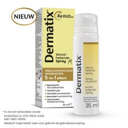 Dermatix Wondhelende Spray | Snelle & verbeterde wondgenezing | 5-in-1 Werking | 4x snellere genezing van wonden, schaafwonden & brandwonden