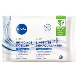 NIVEA Essentials Lingettes Nettoyantes 3-en-1 pour Peau Normale