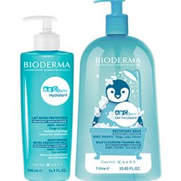Bioderma ABCDerm Routine Zachte Reinigende Schuimgel + Hydraterende Melk