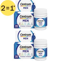 Centrum Men Multivitaminen | 13 Vitaminen & 10 Mineralen | Energie, Weerstand, Stress, Concentratie | 2=1*