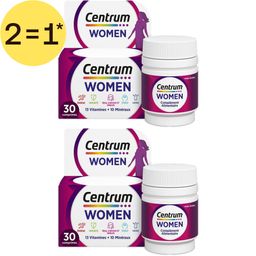 Centrum Women Multivitamines | 13 vitamines et 10 minéraux | Énergie, immunité, stress, cheveux, peau | 2=1*