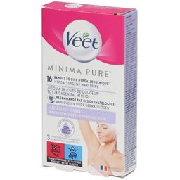 Veet Pure Bandes de Cire Aisselles Peaux Sensibles
