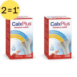 CalxPlus Fraise | Calcium | Os | Calcium – Vitamine D et Vitamine K| 2=1*