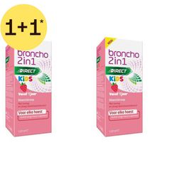 Broncho 2-in-1 Kids Hoestsiroop Aardbei | Droge Hoest, Slijmhoest | 1+1*