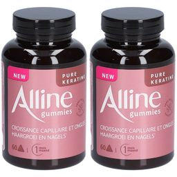Alline gummies | Haar- en nagelversterkend | Avec kératine | Aardbeiensmaak