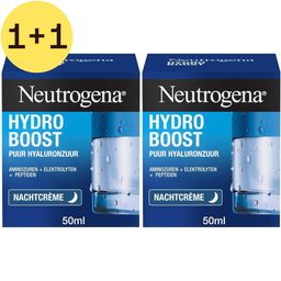 Neutrogena® Hydro Boost Hydraterende Nachtcrème | Met Hyaluronzuur | 1+1 GRATIS