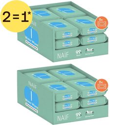 Naïf Plastic Free Water Wipes 8 pack | 2=1*