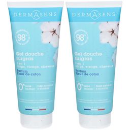 DermAsens Gel Douche Surgras Fleur de Coton