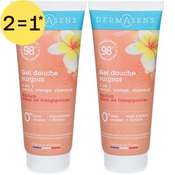 DermAsens Overvette Douchegel Frangipanibloem | 2=1*
