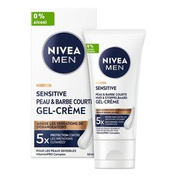 NIVEA Man Gel Crème Visage Peau Sensible & Barbe Courte
