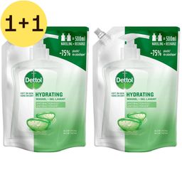 Dettol Hydrating Wasgel Antibacterieel Aloë Vera Navulling | 1+1 GRATIS