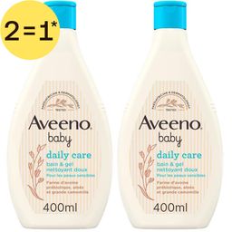 Aveeno® Baby Daily Care Bain & Gel Nettoyant Doux | Peau Normale et Sensible | 2=1*