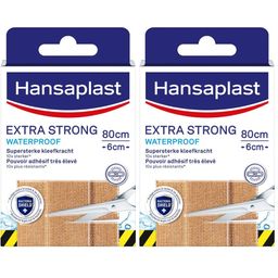 Hansaplast Extra Strong Wondpleisters | Waterdicht I Sterke hechting I Op maat knipbaar | 8x6 CM