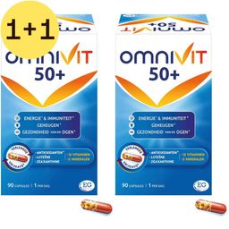 Omnivit 50+ | Multivitamine voor Energie, Immuniteit, Geheugen & Gezondheid van de Ogen | 1+1 GRATIS