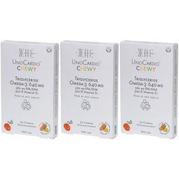 WHC UnoCardio CHEWY Omega‑3 640 mg + Vitamine D3