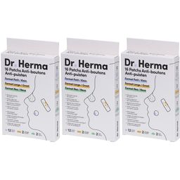 Dr. Herma 16 Patchs Anti-Boutons 3 formats