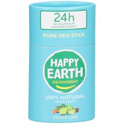 Happy Earth 100% Natural Deodorant Stick Cedar Lime