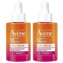 Avène Solaire Ultra Sérum SPF50+ Repulpant anti-âge | Très Haute Protection | Acide hyaluronique & Niacinamide | Peau sensible