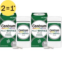Centrum Multibiotics Plus ∣ 18 bacteriestammen ∣ Darmflora, Immuniteit, Energie ∣ Vitamines D, B2 en B12 | 2=1*