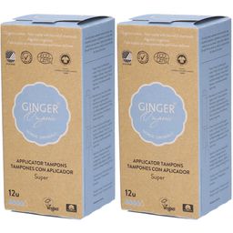 Ginger Organic Tampons avec applicateur Super