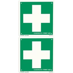 Cederroth fotoluminescent eerstehulpbord kruis 20 x 20 cm