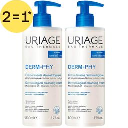 Uriage Derm-Phy Wascrème | Dermatologisch getest | 2=1*