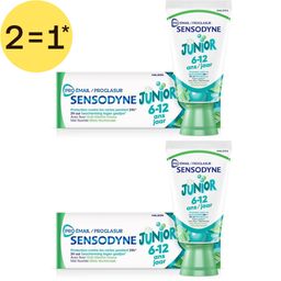Sensodyne Proglasur Junior dentifrice enfant goût menthe douce, protection 24h contre les caries 6-12 ans | 2=1*