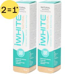 Iwhite : dentifrice naturel pour des dents plus blanches | 2=1*