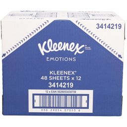 Kleenex Collection : mouchoirs de beauté en boîte cubique, 12 x 48 mouchoirs, 3 couches