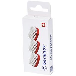 Berninox 3 x vervangende borstelkoppen koraalrood soft