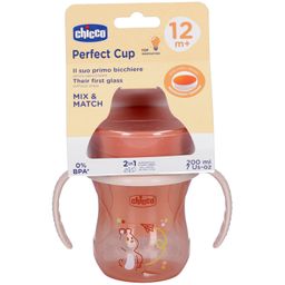 Chicco Perfect Beker 200 ml 12m+ - Anti-lek leerbekertje - Roos