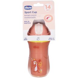 Chicco Sport beker 266 ml 14m+ - Geïsoleerde fles met zacht rietje - Roze