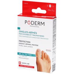 Poderm caps gel met tea tree beschadigde nagels schimmels/trauma - maat M