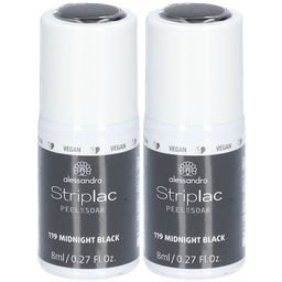 ALESSANDRO Striplac Vegan - Vernis à ongles Peel or Soak N°119 Midnight Black