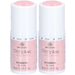 ALESSANDRO Striplac Vegan - Vernis à ongles Peel or Soak N°151 Bonfire - Glitter