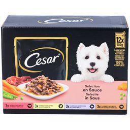 Cesar Selection in Saus - Frisheidszakjes voor Volwassen Honden