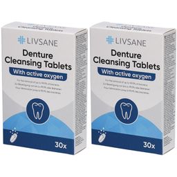 LIVSANE® Comprimés de nettoyage de prothèses dentaires