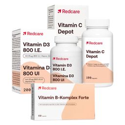 Redcare Vitamine B-Complex Forte + Vitamine D3 800 I.E. + Redcare Vitamine C Depot