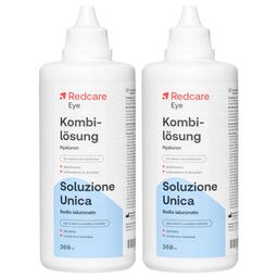 Redcare Eye Solution Combinée pour Lentilles Souples à l’Acide Hyaluronique