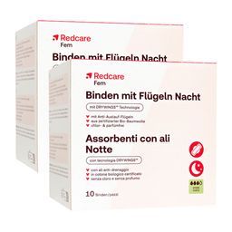 Redcare Fem Serviettes de Nuit avec Ailettes
