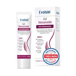 Gel Evolsin® contre les hémorroïdes - Pommade contre les brûlures, la douleur et les démangeaisons liées aux hémorroïdes